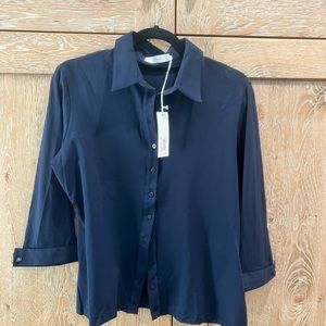 Anne Fontaine NUAGEP blue 3/4 sleeve blouse